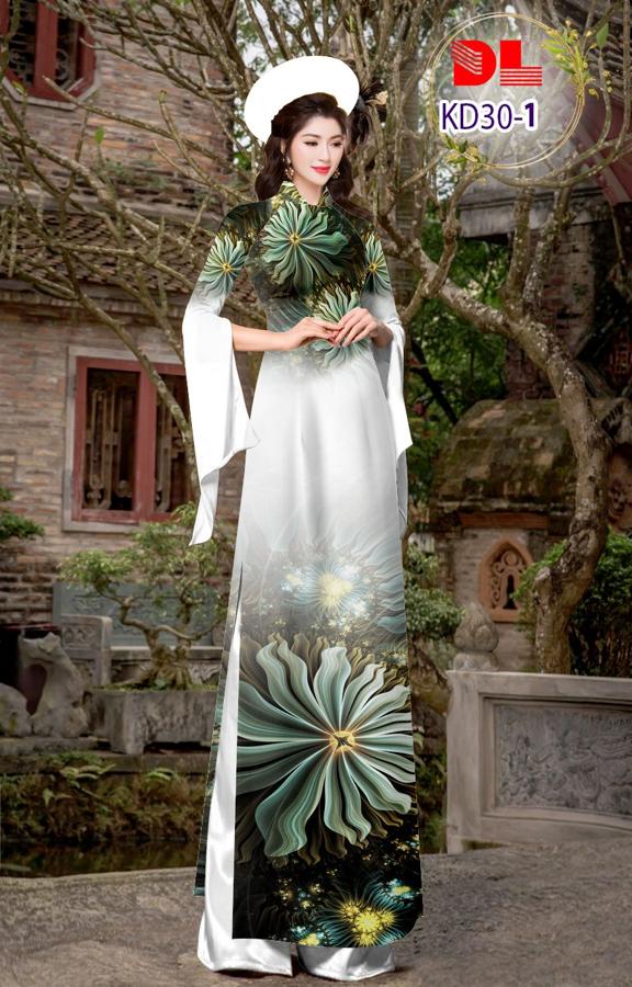 Vải Áo Dài Hoa In 3D AD KD30 7